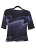 A. Byer Print Multi Color Short Sleeve Blouse Size L - photo 2