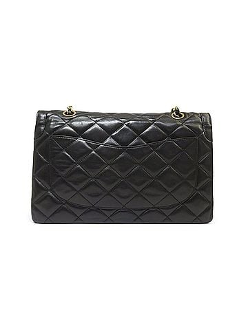 Chanel CHANEL Matelassé Lambskin Paris Limited Edition Double Flap Chain Shoulder Bag, Black (view 2)