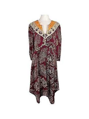 Maeve Boho Autumn Midi Dress Casual Dress (view 1)