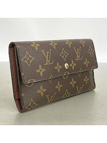 Louis Vuitton Louis Vuitton Tri-fold Long Wallet Monogram Portefeuille Tresor International M61215 Brown Women's P3520394 (view 2)