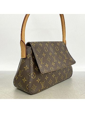 Louis Vuitton Louis Vuitton Monogram Mini Looping Shoulder Bag M51147 Brown Women's P3513590 (view 2)