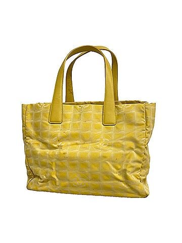 Chanel Chanel New Travel Nylon Tote Bag, Yellow, Women's, P3484223 (view 1)