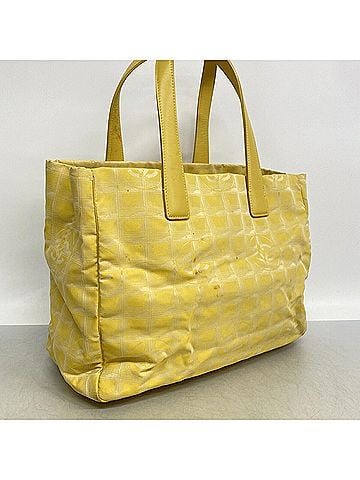 Chanel Chanel New Travel Nylon Tote Bag, Yellow, Women's, P3484223 (view 2)