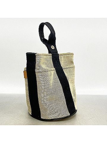 Hermès Hermes Saxo PM handbag, Toile H, black/gray, women's, P3484222 (view 2)