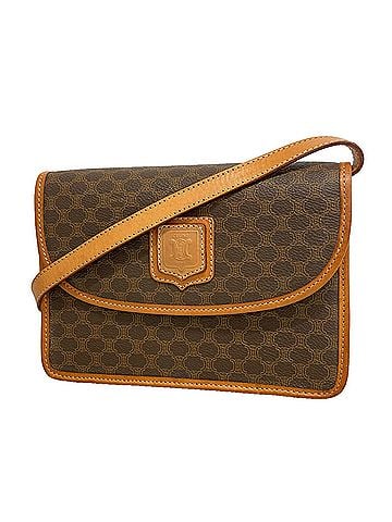 Céline Celine Macadam Shoulder Bag, Brown, Women's, P3443128 (view 1)