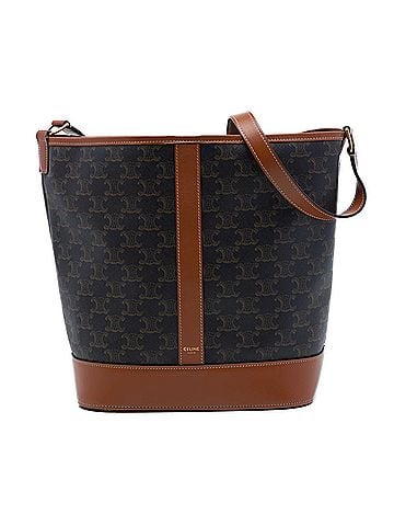 Céline Medium Triomphe Coated Canvas Bucket Bag (view 1)