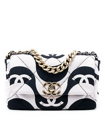Chanel Medium Printed Silk 19 Flap (view 1)