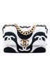Chanel 100% Silk White Medium Printed Silk 19 Flap One size - photo 1