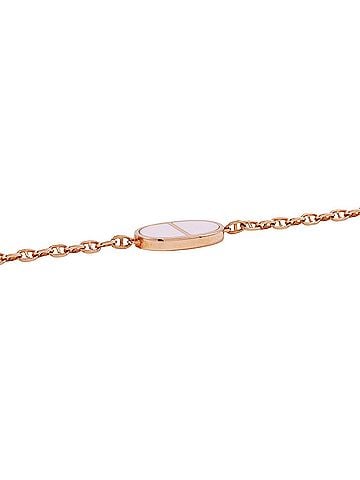 Hermès Hermes Chaine d'Ancre Verso Bracelet, 18KPG Pink Gold, White Ceramic, Size SH. HERMES Bracelet (view 2)
