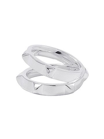 Hermès Hermes ring, Clou de H double round SV925 silver. HERMES ring. (view 2)