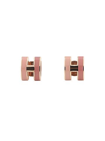 Hermès Hermes Mini Pop H Earrings, Rocabar Beauty Pink HERMES (view 1)