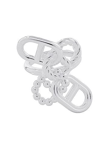 Hermès Hermes Chaine d'Ancre A2 Multi-Link Ring, SV925 Silver, Ring. HERMES Ring. (view 1)