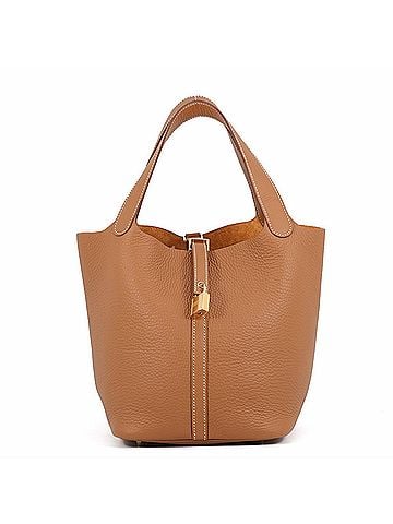Hermès Hermes Picotin Lock MM Handbag, Gold, Taurillon Clemence Leather, G Stamp, HERMES, Lock, Picotin, Women's, HERMES (view 1)