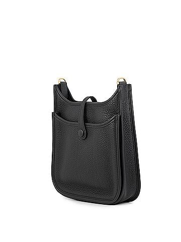 Hermès Hermes Evelyne 3 Shoulder Bag, Black, Taurillon Clemence Leather, G Stamp, HERMES Evelyne, (view 2)