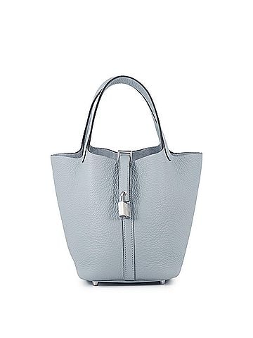 Hermès Hermes Picotin Lock PM Handbag, Gris Pantin, Taurillon Clemence Leather, G Stamp, HERMES, Lock, Picotin, Women's, HERMES (view 1)