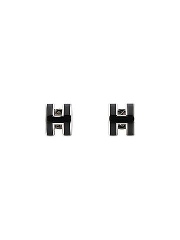 Hermès Hermes Mini Pop H Earrings, Black HERMES Earrings (view 1)