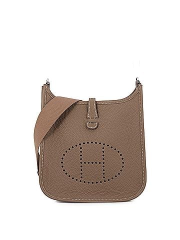 Hermès Hermes Evelyne 3 23 Shoulder Bag, Etoupe, Taurillon Clemence Leather, G Stamp, HERMES, Handbag, Hermes, HERMES (view 1)