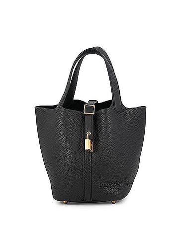 Hermès Hermes Picotin Lock PM handbag, black, Taurillon Clemence leather, G stamp, Lock, Picotin, women's, HERMES (view 1)