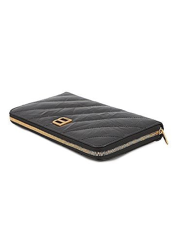 Balenciaga Balenciaga Long Wallet Crushed Continental Quilted Calf Leather 766447 BALENCIAGA Black WALLET (view 2)