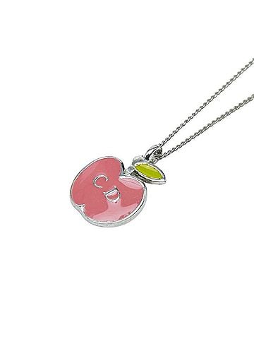 Christian Dior Christian Dior Dior Apple Motif Necklace, Silver and Pink Metal, Women's. (view 1)