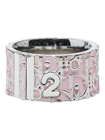 Christian Dior Christian Dior Dior Trotter Ring, Size #6, Silver and Pink Metal, Women's. (view 2)