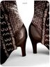FRYE 100% Leather Print Black White Boots Size 7 1/2 - photo 3