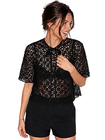 Dolce Vita 3/4 Sleeve Silk Top (view 1)