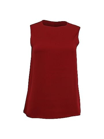Theory Theory Sleeveless Tank Top in Burgundy Silk (view 1)