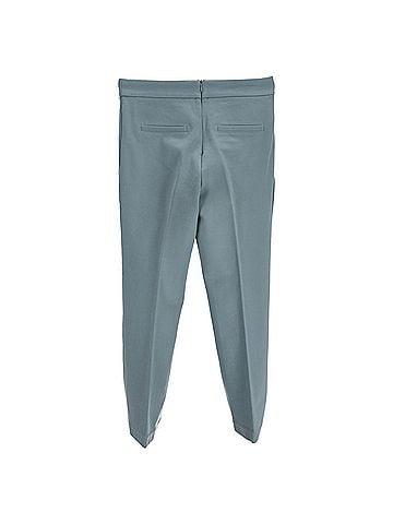 STAUD Staud Straight-Leg Trousers in Blue Rayon (view 2)