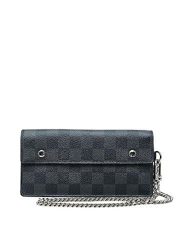 Louis Vuitton Louis Vuitton Damier Graphite Portefeuille Accordion Long Wallet, Chain N60023, Black Leather, Men's LOUIS VUITTON (view 1)
