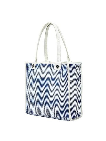 Chanel Chanel Magic CC Tote Bag, Blue and White Canvas Leather, Women's CHANEL (view 2)