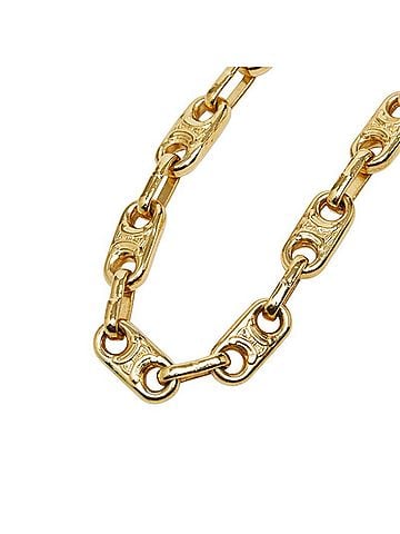 Céline Celine Macadam Long Chain Necklace, Gold Plated, Women's (view 1)