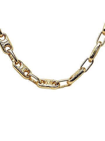Céline Celine Macadam Long Chain Necklace, Gold Plated, Women's (view 2)
