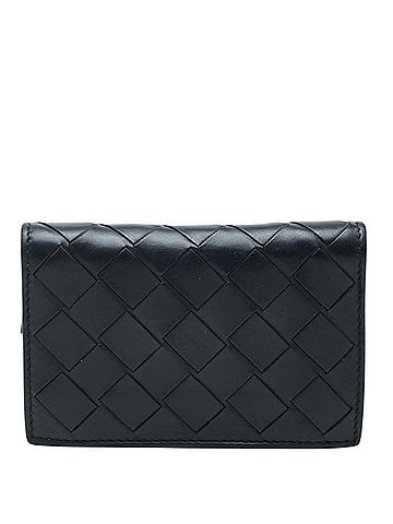 Bottega Veneta Bottega Veneta Intrecciato Wallet/Coin Purse, Black Leather, Women's. (view 1)