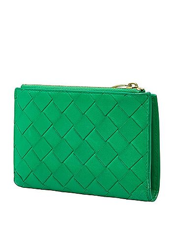 Bottega Veneta Bottega Veneta Intrecciato Bi-fold Wallet, Parakeet Green Leather, Women's BOTTEGAVENETA (view 2)