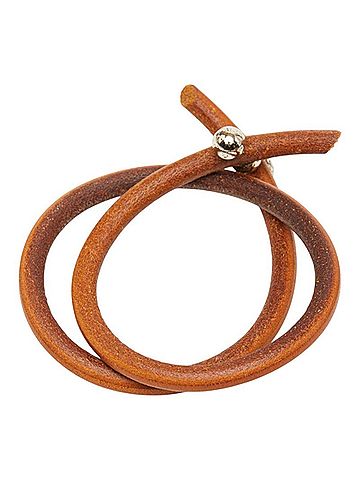 Hermès Hermes Roulette Hill Bracelet, Brown Leather, Women's (view 2)