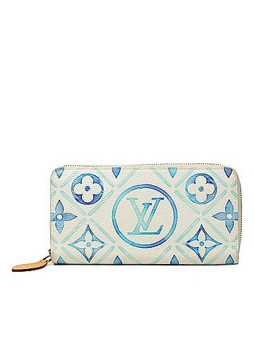 Louis Vuitton Louis Vuitton Monogram Tile Zippy Wallet By the Pool Long M83624 Lagoon Blue White Leather Women's LOUIS VUITTON (view 1)