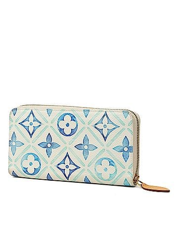 Louis Vuitton Louis Vuitton Monogram Tile Zippy Wallet By the Pool Long M83624 Lagoon Blue White Leather Women's LOUIS VUITTON (view 2)
