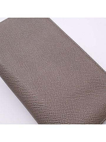 Bvlgari BVLGARI Bulgari Man Bi-fold Long Wallet, Stone Gray 30399, Greige Grain Leather, Men's (view 2)