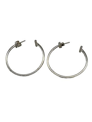 Tiffany & Co. TIFFANY&amp;Co. Tiffany T Wire Earrings, SV925, 35093699, Silver, Women's (view 1)