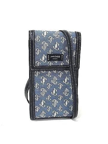 Jimmy Choo JIMMY CHOO Shoulder Bag JC Monogram Phone Blue x Navy Denim Leather Women's Pouch (view 1)