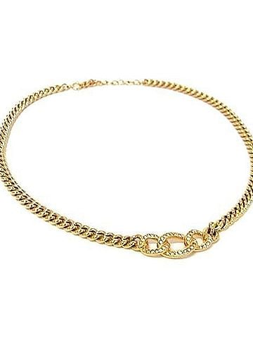 Christian Dior Christian Dior Gold Metal Rhinestone Necklace for Women (view 1)