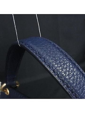 Tory Burch TORY BURCH Shoulder Bag/Handbag, Navy/Ivory Leather, Two-Tone, Perforated Design, Women's (view 2)