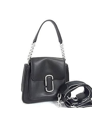 Marc Jacobs MARC JACOBS handbag, J-mark mini satchel, black leather, women's. (view 1)