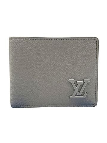 Louis Vuitton LOUIS VUITTON Bi-fold wallet Portefeuille Multiple M81734 Khaki Aerogram Leather Men's (view 1)