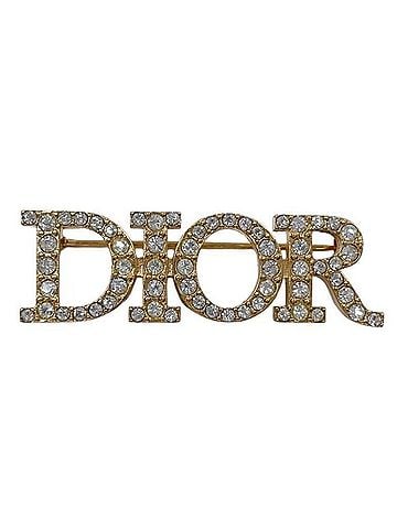 Christian Dior Christian Dior Brooch DIO(R)EVOLUTION Gold Metal Women's Rhinestone (view 1)