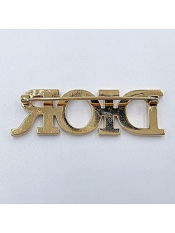 Christian Dior Christian Dior Brooch DIO(R)EVOLUTION Gold Metal Women's Rhinestone (view 2)