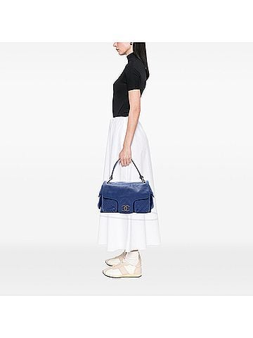 Chanel Glazed Caviar Coco Rider Multi Pocket Rider Flap (view 2)