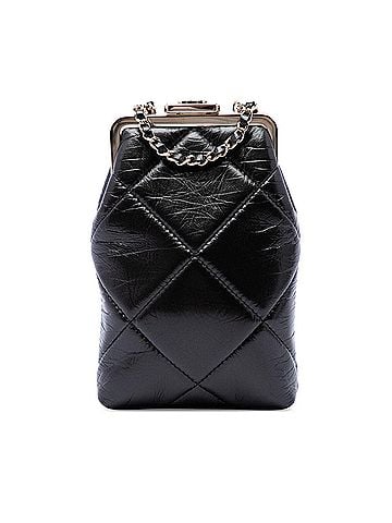 Chanel Small CC Quilted Lambskin Kisslock Frame Clutch (view 1)
