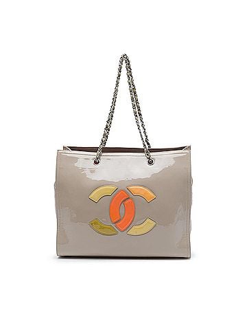Chanel CC Patent Lipstick Ligne Tote (view 1)